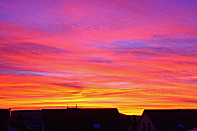 Sonnenuntergang über der Sternwarte