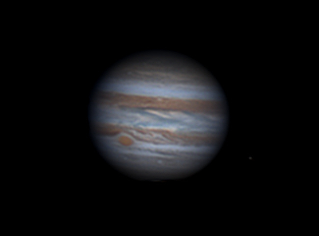 Jupiter hoch am Abendhimmel – erste Tests der neuen Montierung