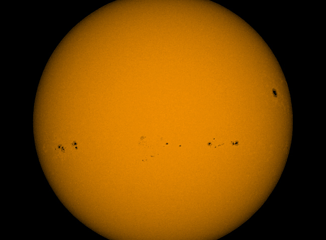 Die Sonne am 9. November 2024